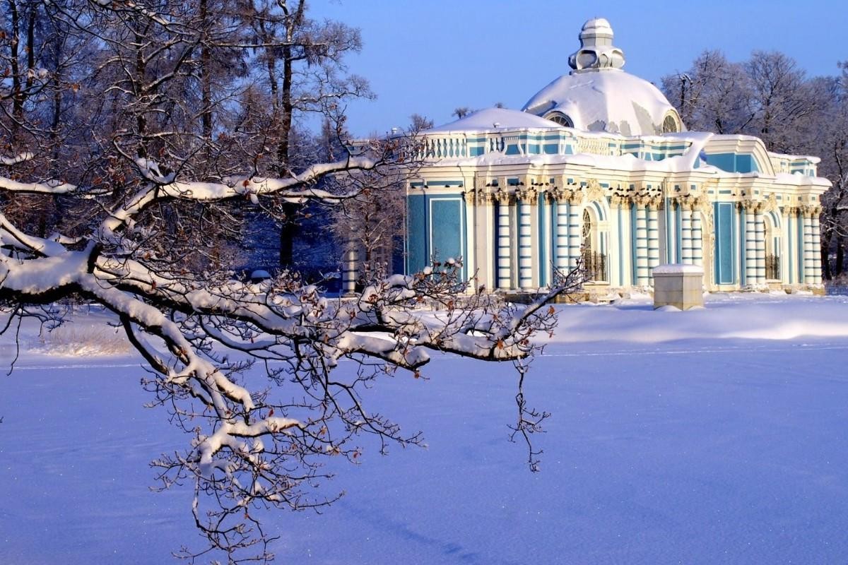Екатерининский парк Царское село зима